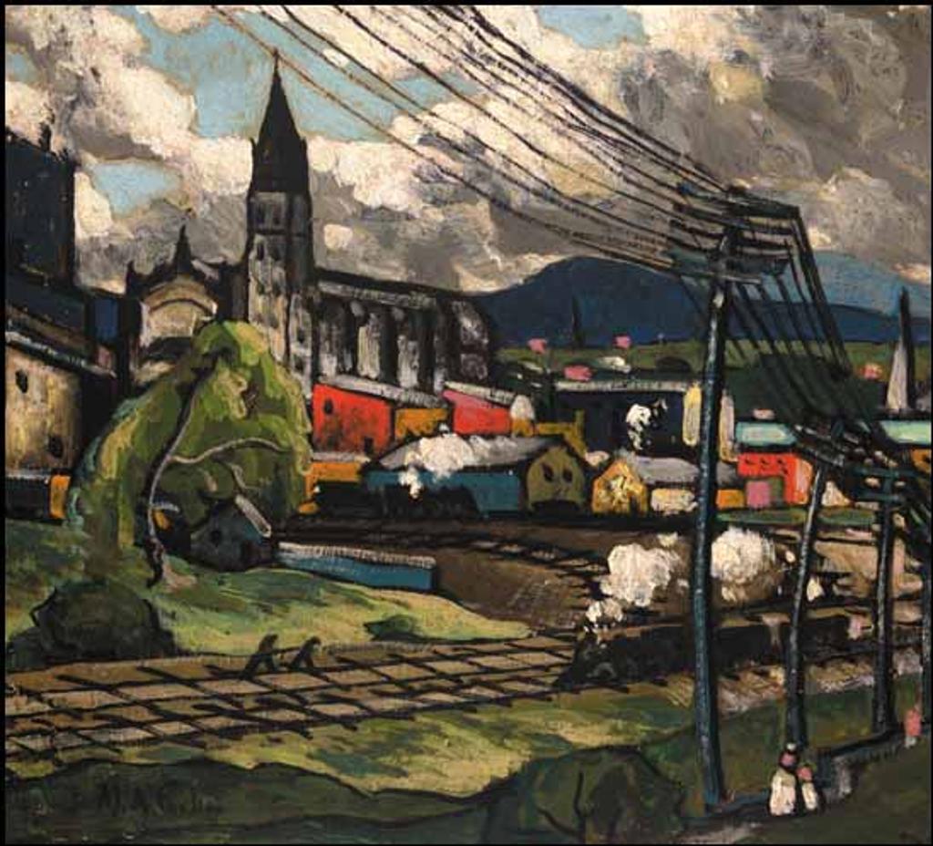Marc-Aurèle Fortin (1888-1970) - Trains at Hochelaga