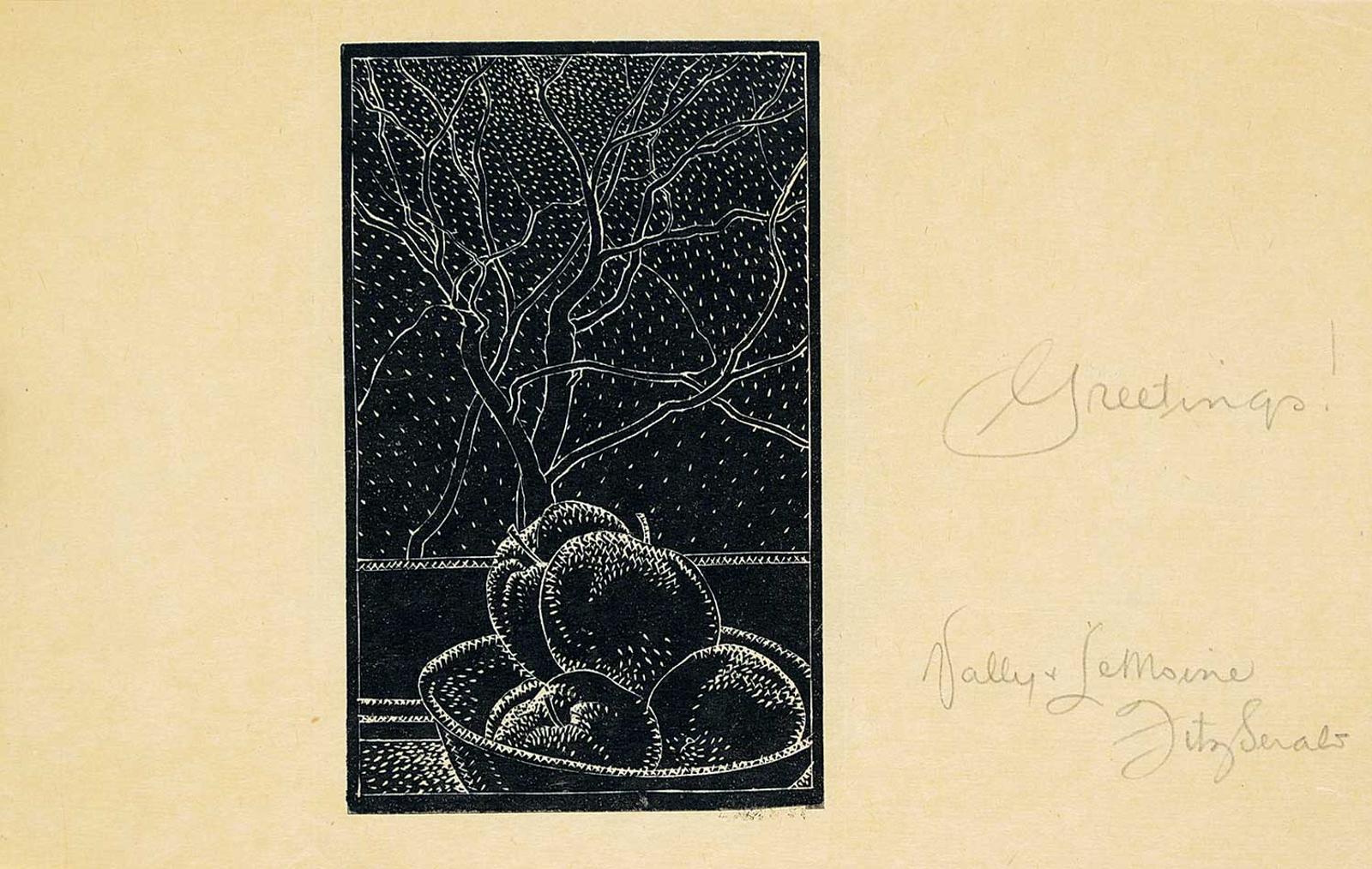 Lionel Lemoine FitzGerald (1890-1956) - Untitled - Apples on Windowsill