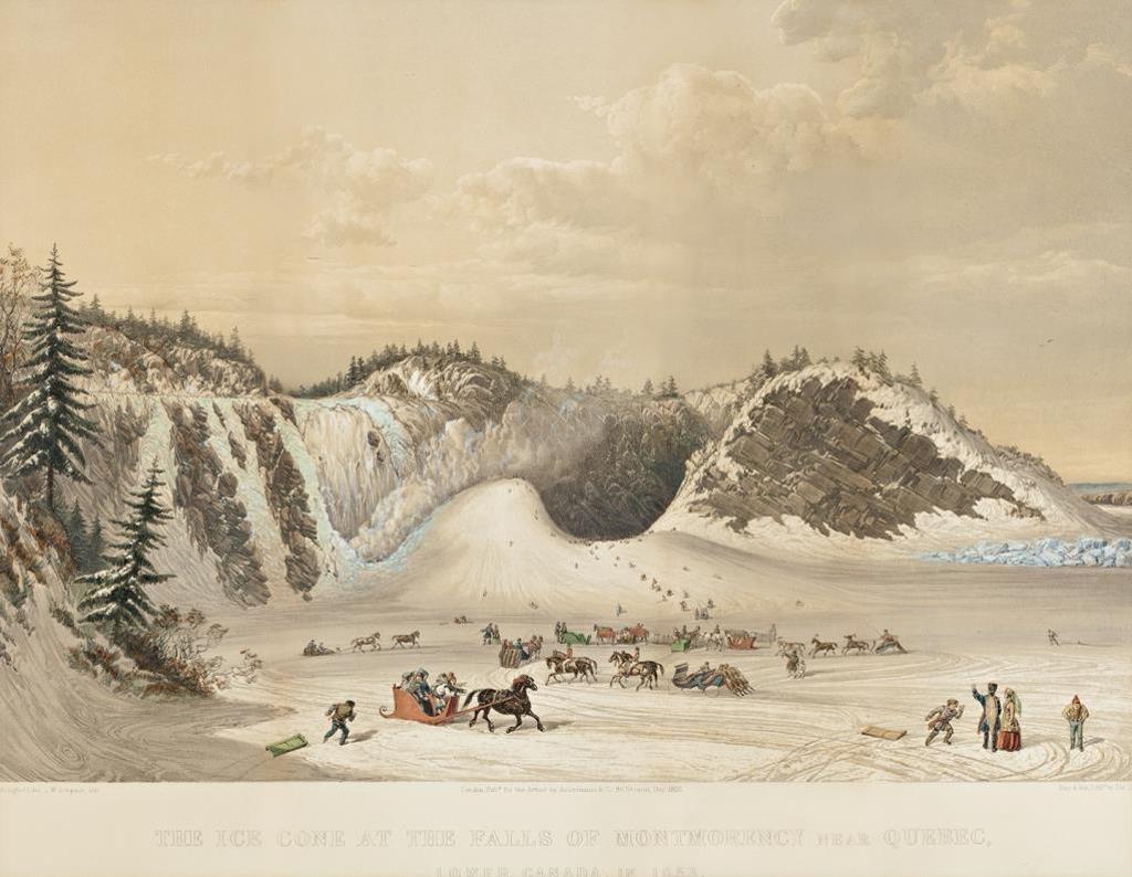 Cornelius David Krieghoff (1815-1872) - The Ice Cove at the Falls of Montgomery