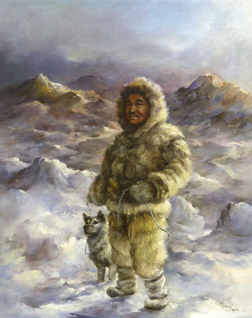 Marie Claire (1939-2002) - Inuit et son chien