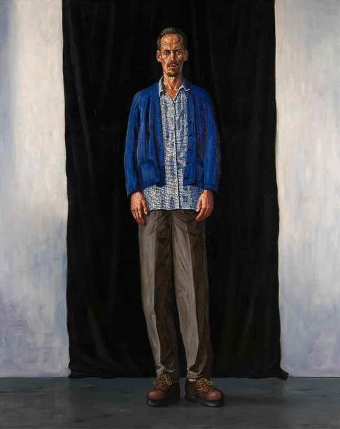 Mark Lang (1966) - Portrait on Black Background (2002)