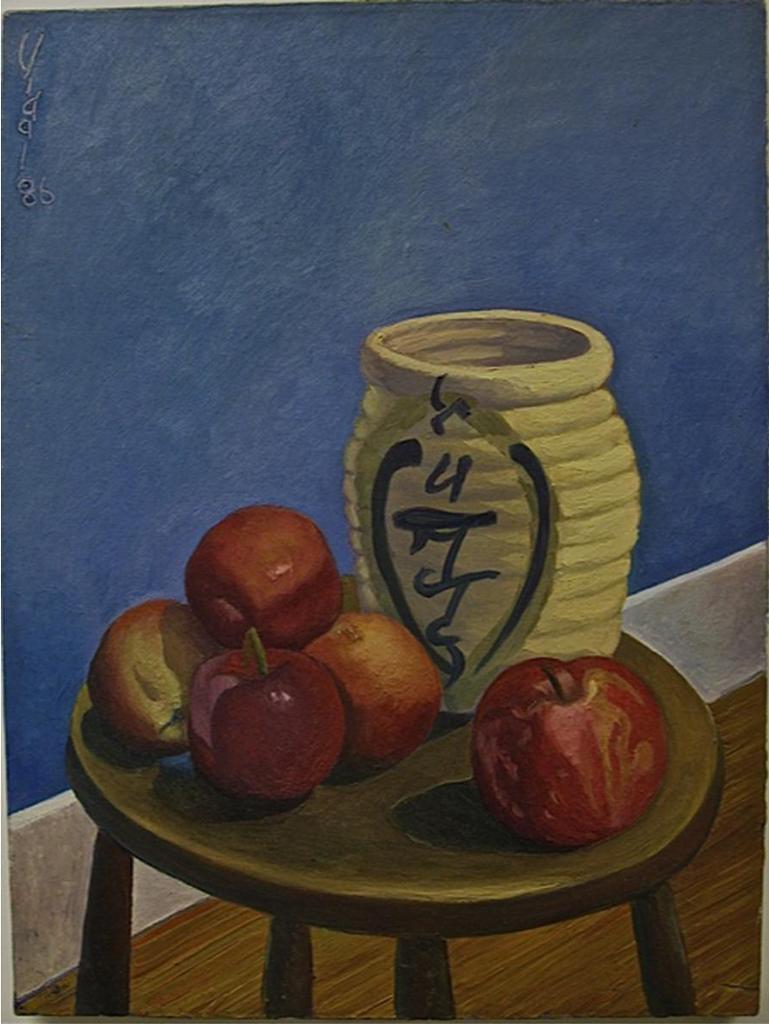 Vidal Alcolea (1956) - Still Life (Apples And Crock)