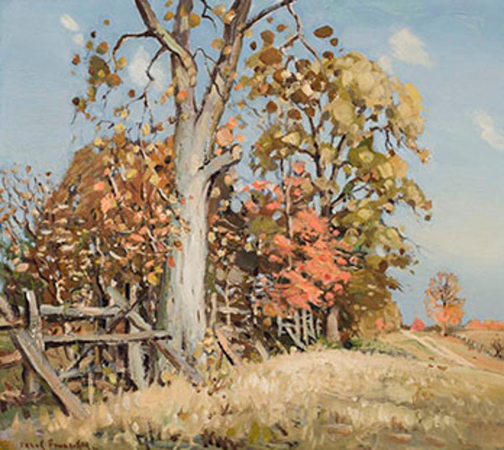 Frank Shirley Panabaker (1904-1992) - Farm Fence in Autumn