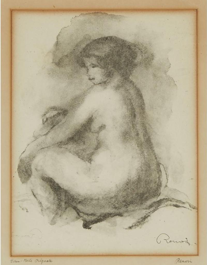 Pierre-Auguste Renoir (1841-1919) - Etude De Femme Nue, Assise; Double-Sided With Another State Of The Same Verso (From L'album Des Douze Lithographies), Circa 1904 [delteil, 42]