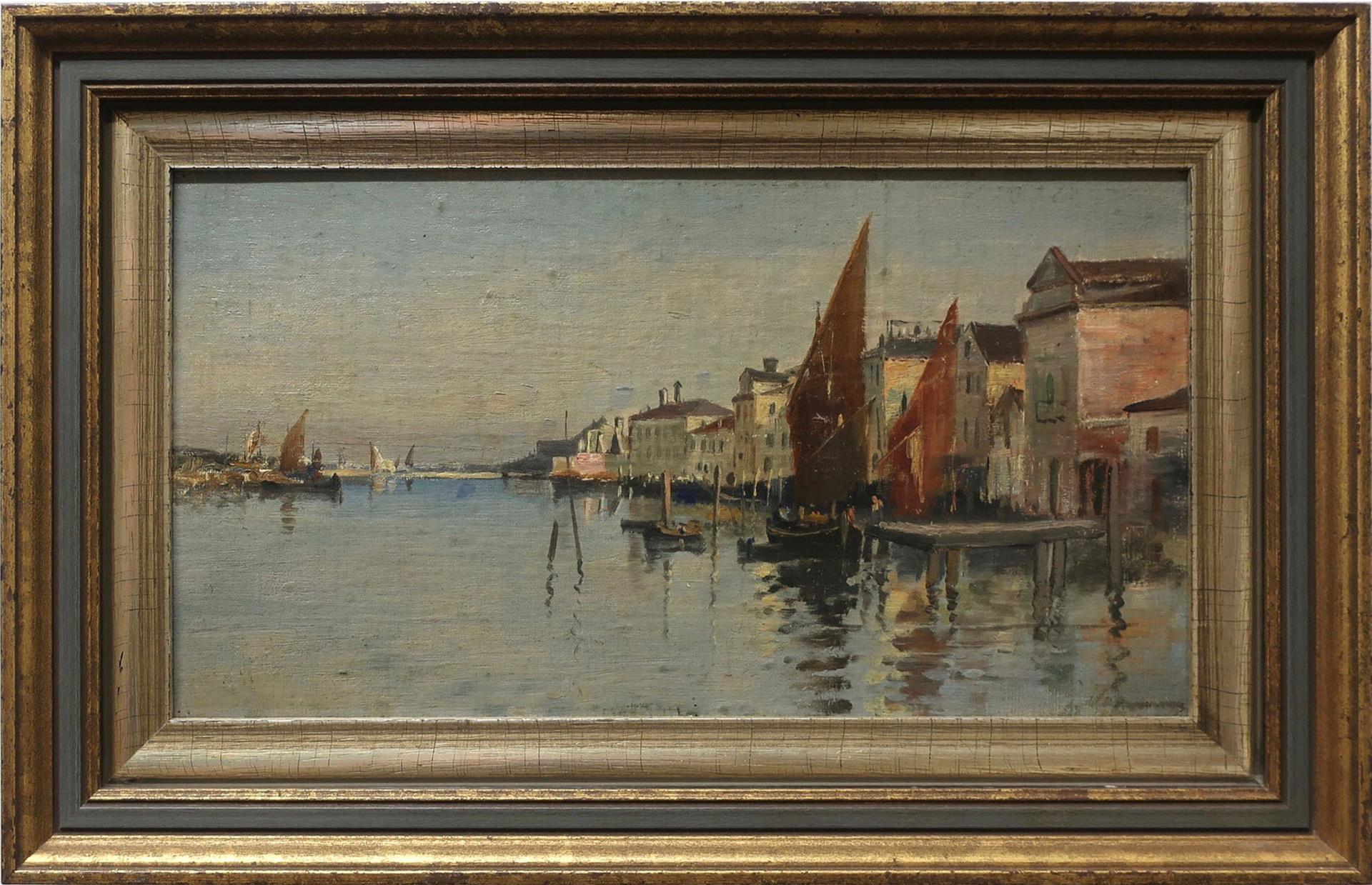 John A. Hammond (1843-1939) - Canal Scene