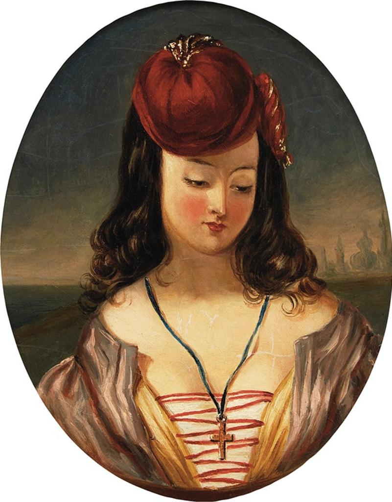 Cornelius David Krieghoff (1815-1872) - Portrait of Louise