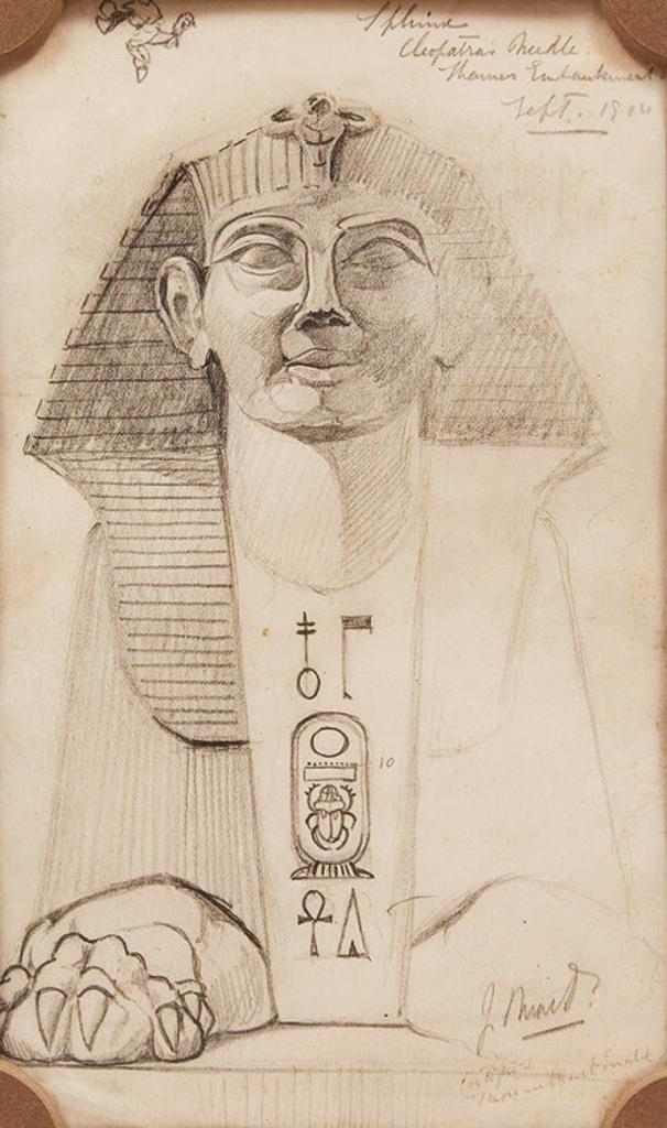 James Edward Hervey (J.E.H.) MacDonald (1873-1932) - Sphinx, Cleopatra's Needle, Thames Embankment, Left