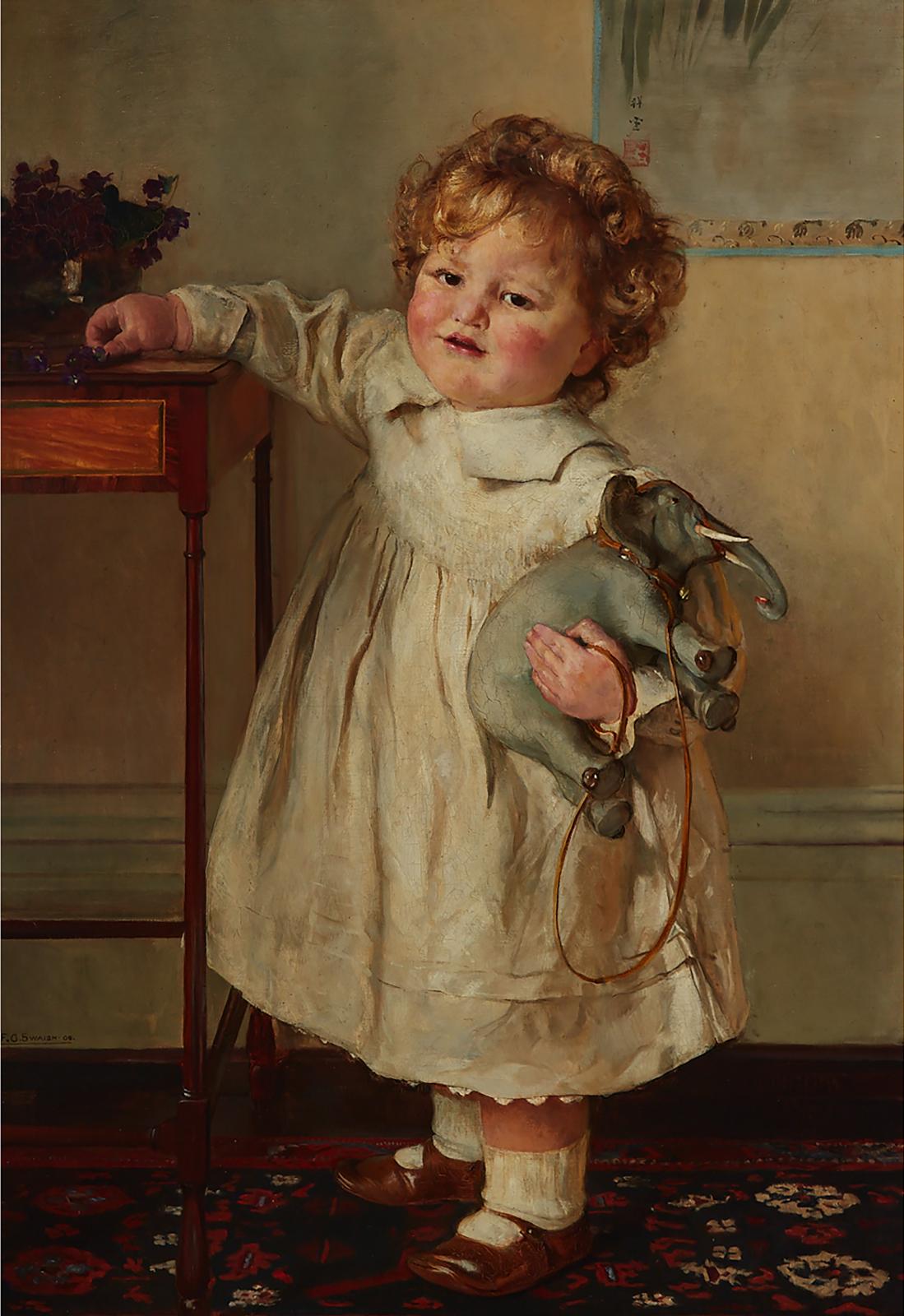 Frederick George Swaish (1879-1931) - Portrait Of John Collingwood Reade At Age 2, 1906