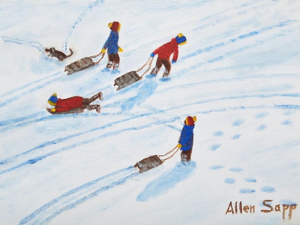 Allen Fredrick Sapp (1929-2015) - Children Sledding