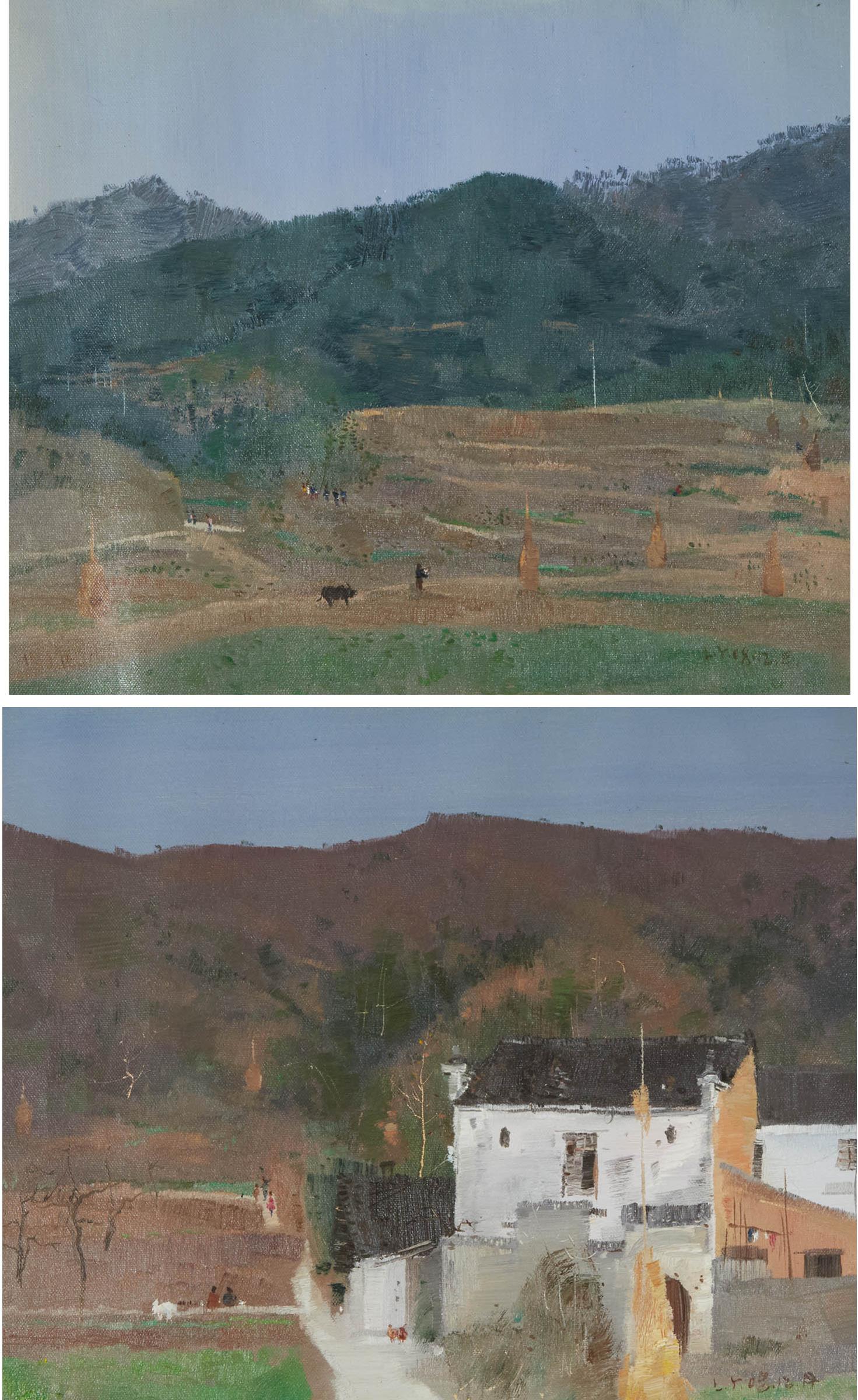 Yong Li - Untitled (Field); Untitled (Rural Town)
