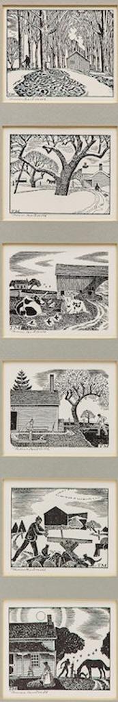 Thoreau MacDonald (1901-1989) - Untitled, Farm Scenes