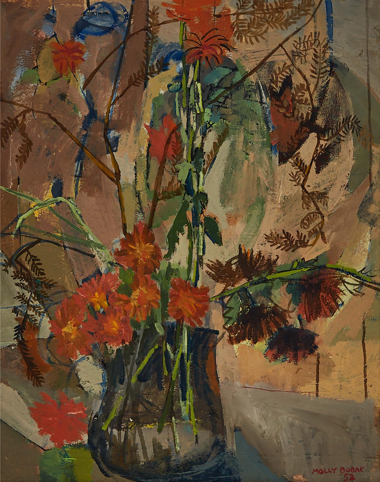 Molly Joan Lamb Bobak (1922-2014) - Still Life With Vase Of Flowers
