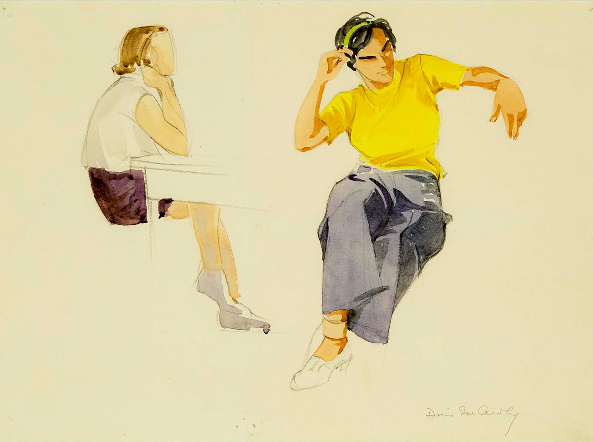 Doris Jean McCarthy (1910-2010) - Untitled (Seated Figures), 1935