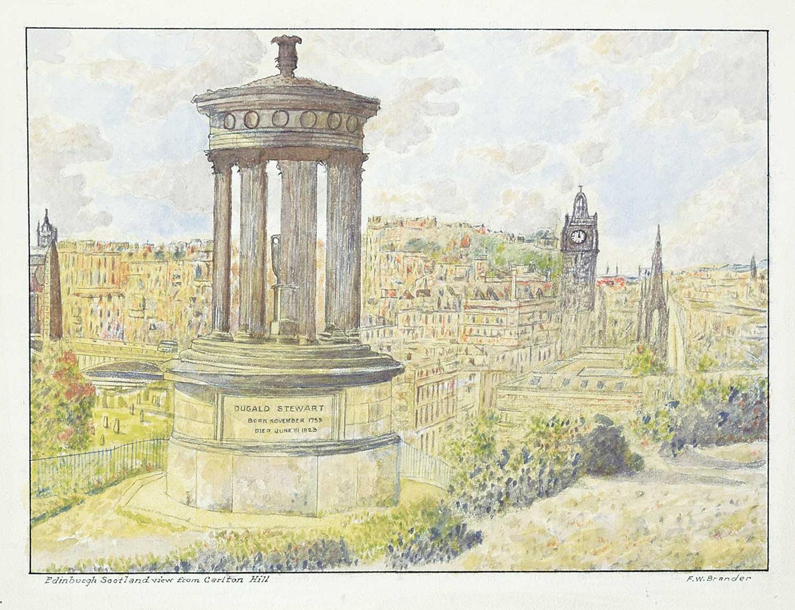 F. W. Brander - Edinburgh Scotland, View from Carleton Hill