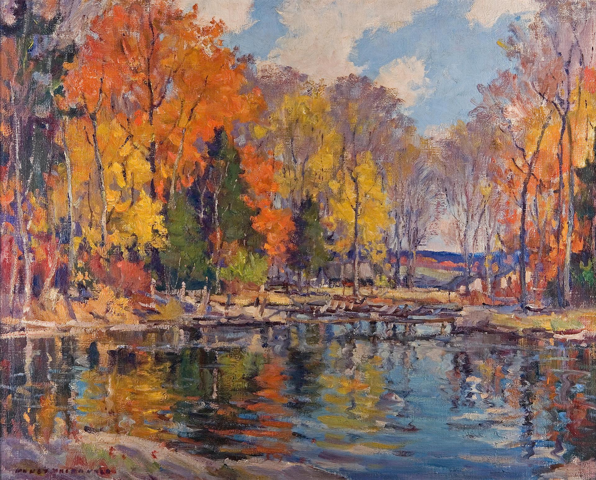Manly Edward MacDonald (1889-1971) - Autumn lakeside view