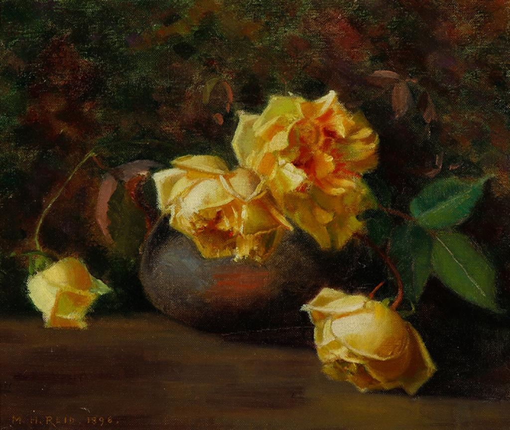 Mary Augusta Hiester Reid (1854-1921) - Still Life with Yellow Roses