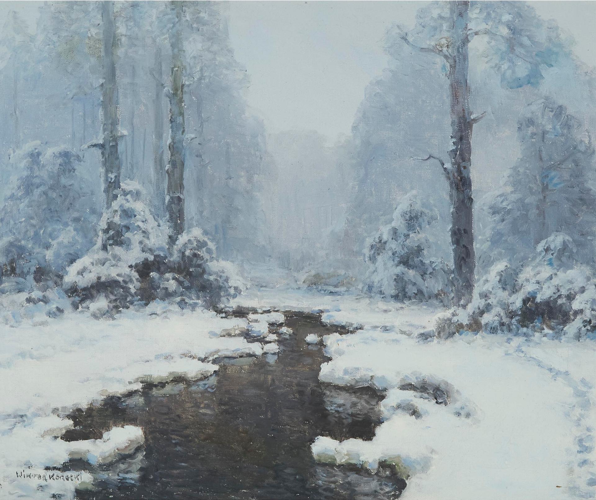 Wiktor Korecki (1890-1980) - Opening Of River In Snow