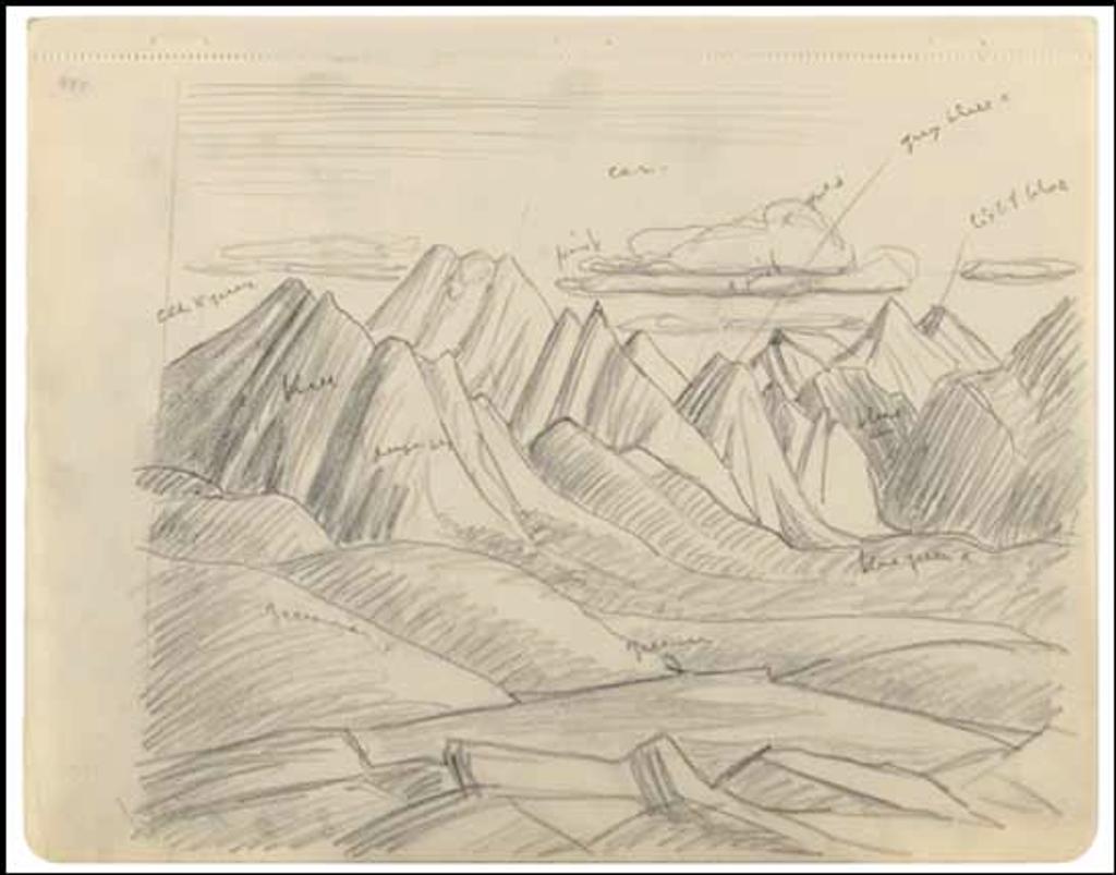 Lawren Stewart Harris (1885-1970) - Rocky Mountain Drawing 9 - 8