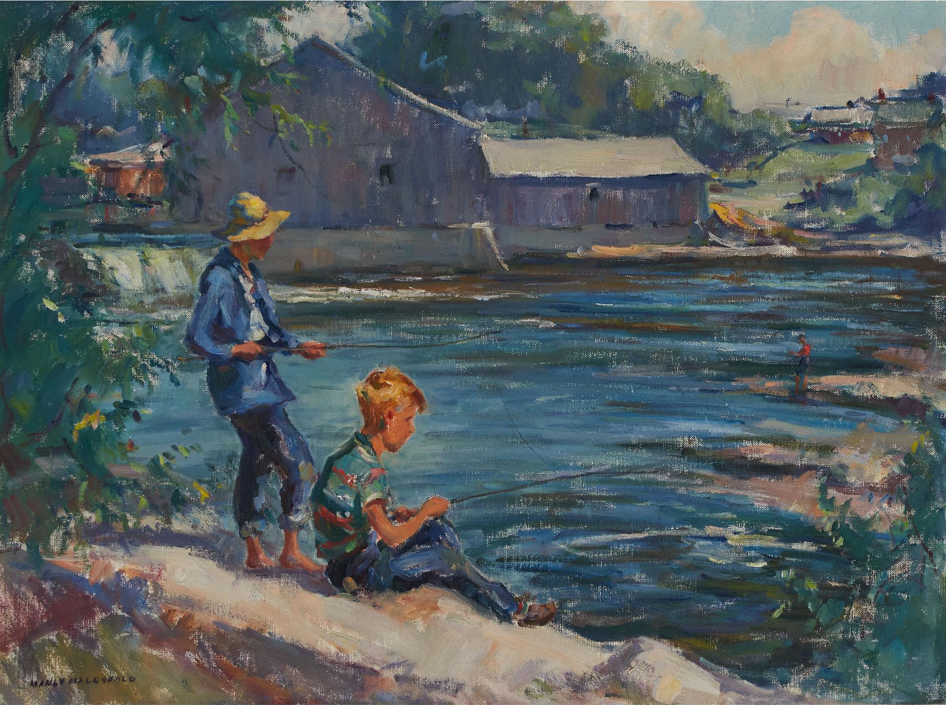 Manly Edward MacDonald (1889-1971) - Untitled (Fishing On The Marina)