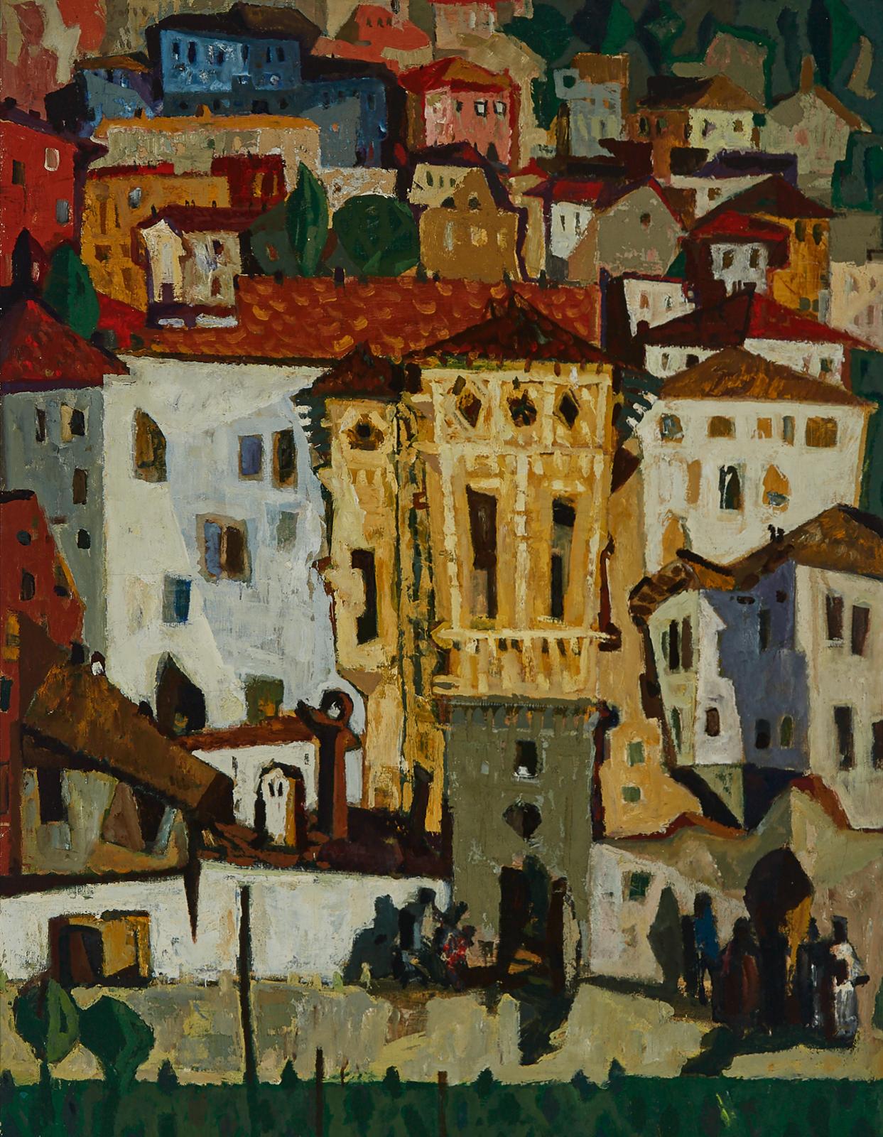 Mladen Srbinovic (1925-2006) - Village Houses, 1955