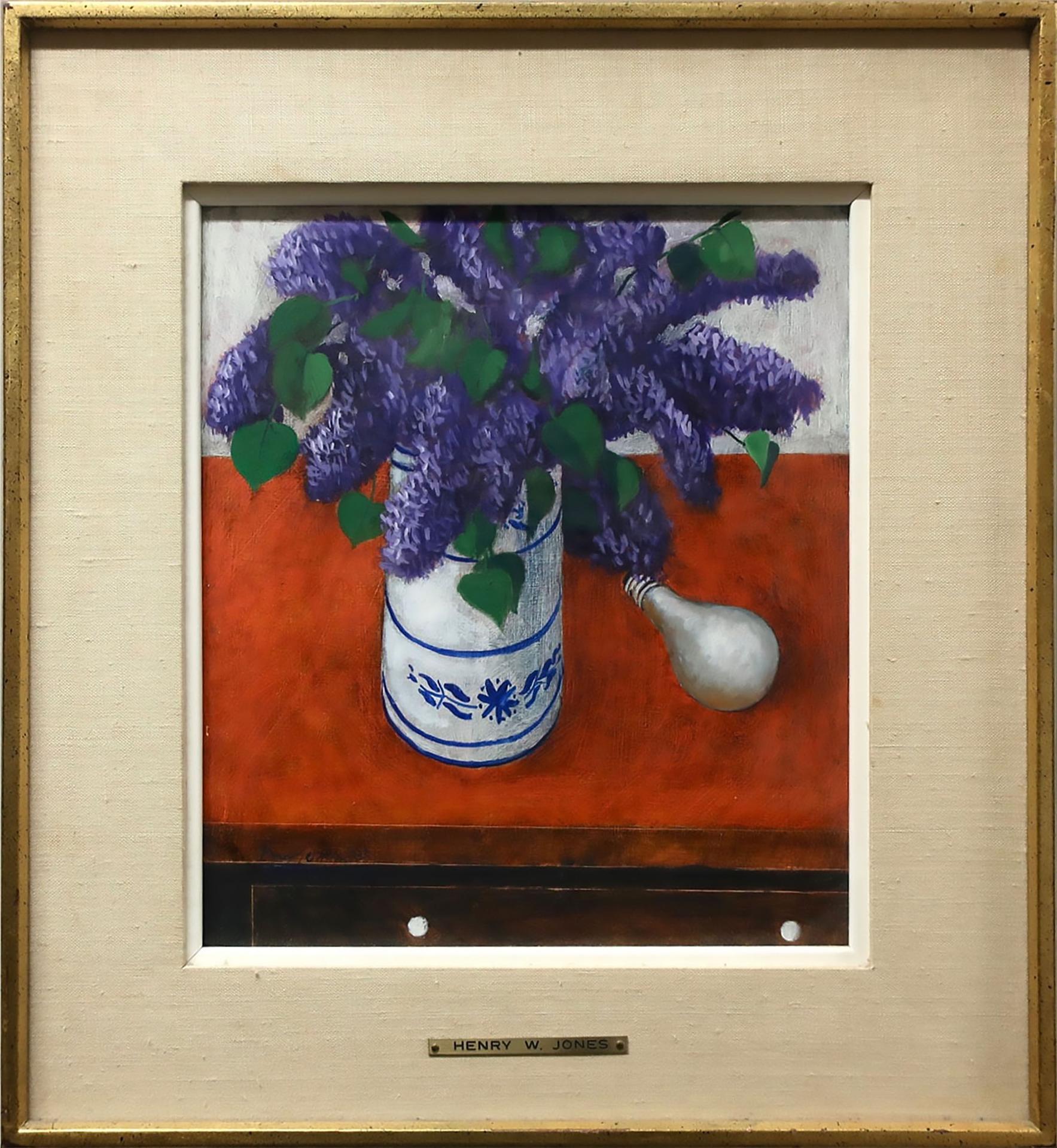 Henry Wanton (Jimmy) Jones (1925-1986) - Still Life (Lilacs And Light Bulb)