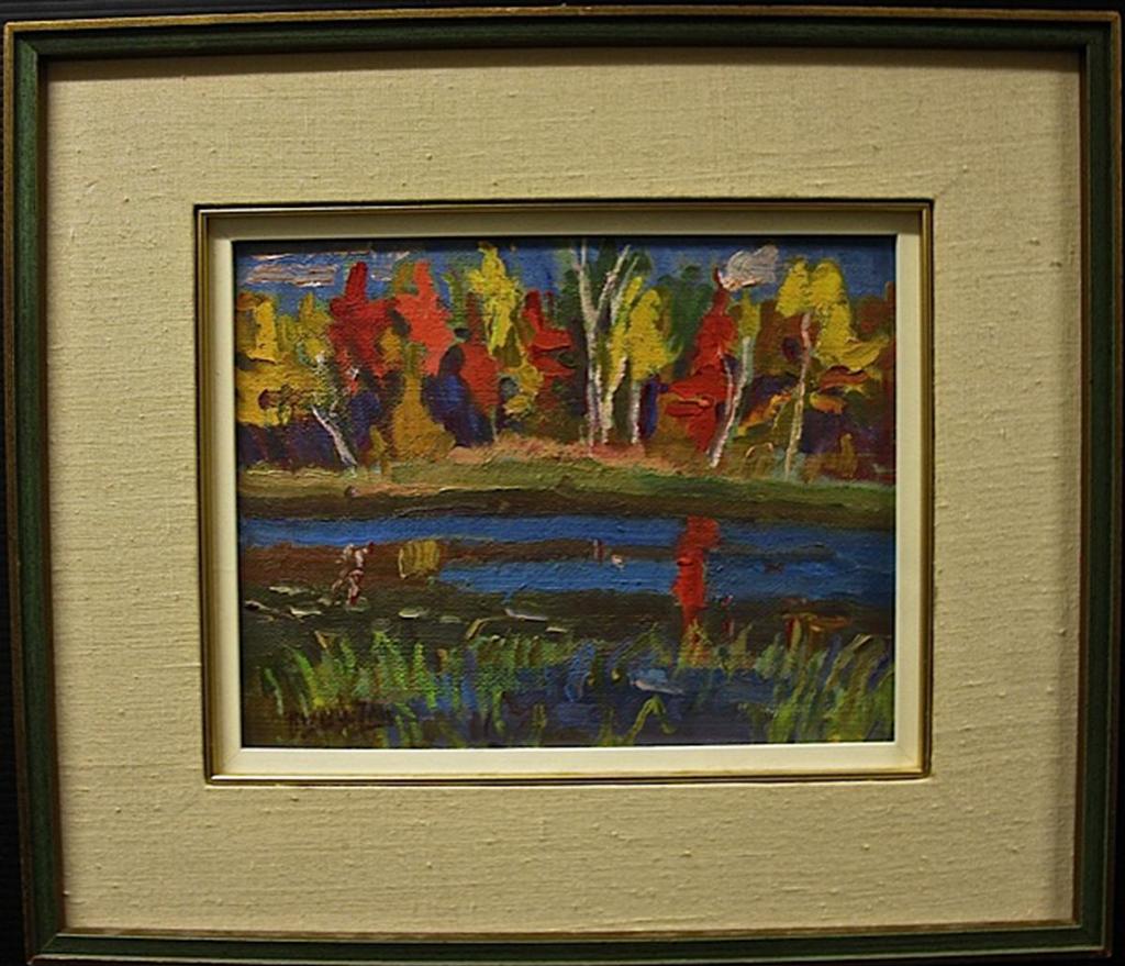 Ralph Wallace Burton (1905-1983) - Red Reflection 1981, Clayton Lake, Ontario