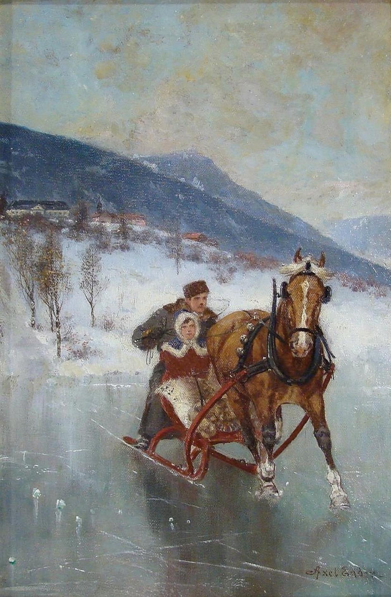 Axel Ender (1853-1920) - SLEIGH RIDERS