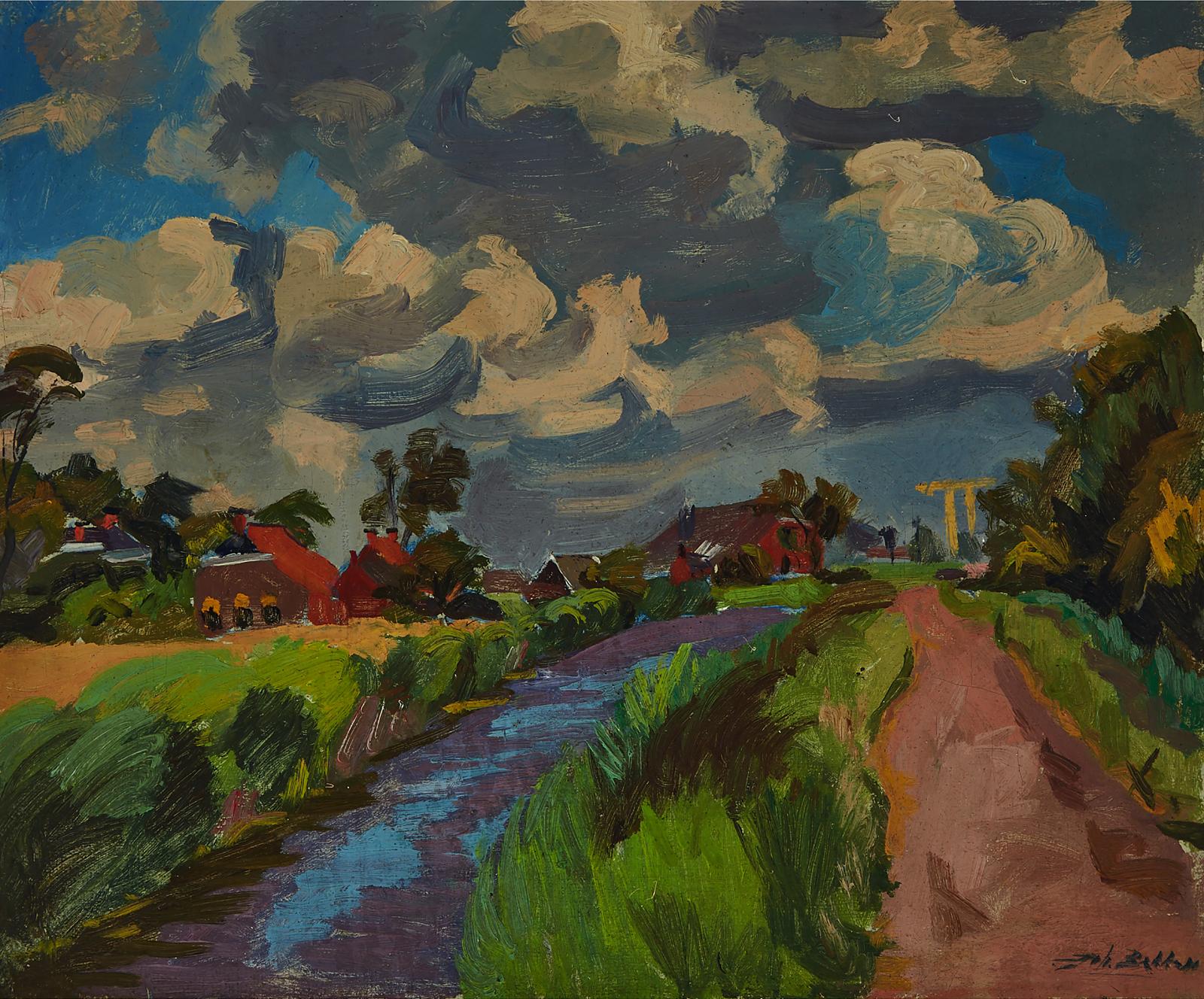 Johan Dijkstra (1896-1978) - Sandy Path With Farm House