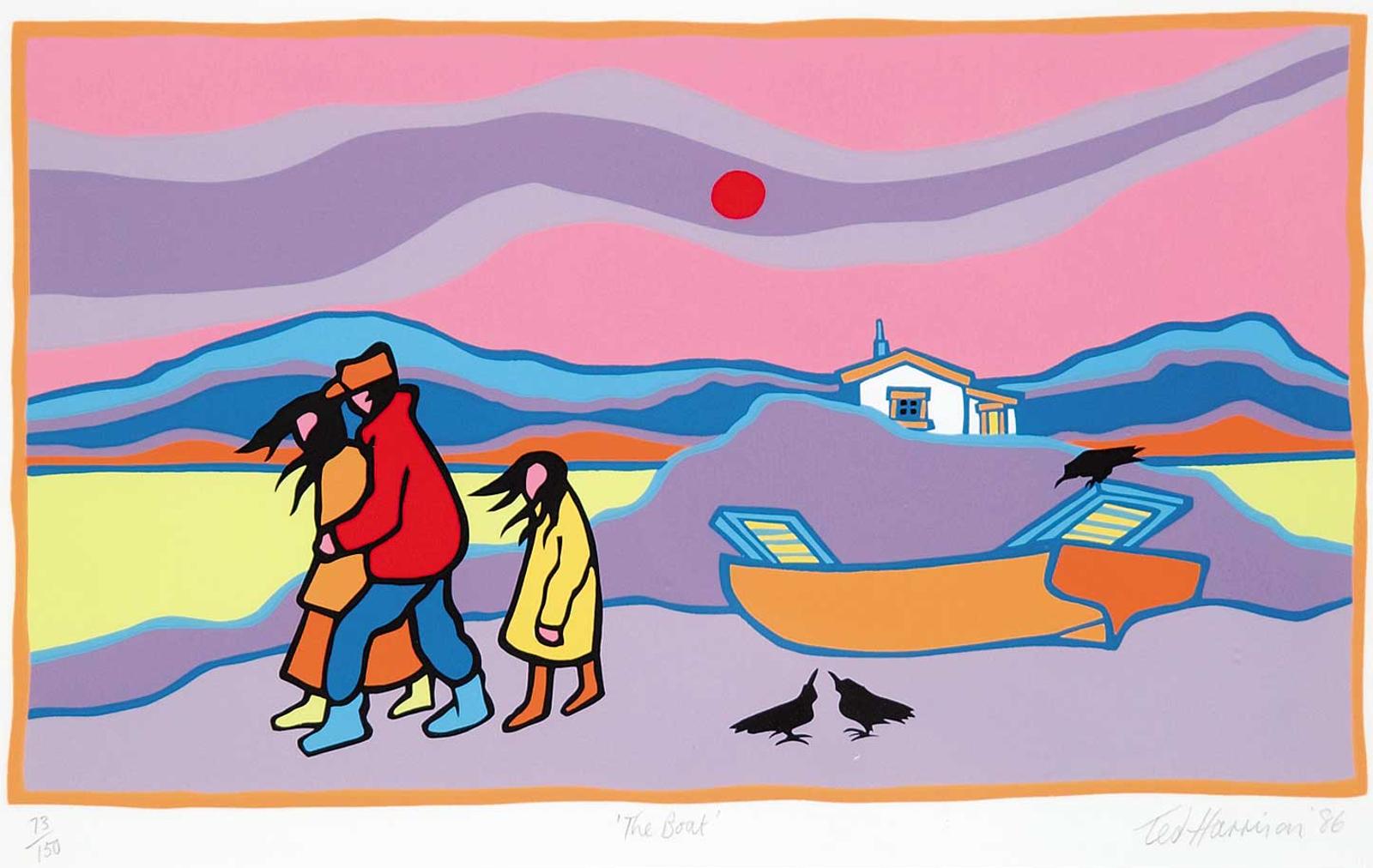 Ted Harrison (1926-2015) - The Boat  #73/150