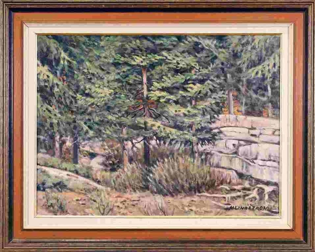 Matt Lindstrom (1890-1975) - Below Bow Falls, Banff, Alberta; 1974