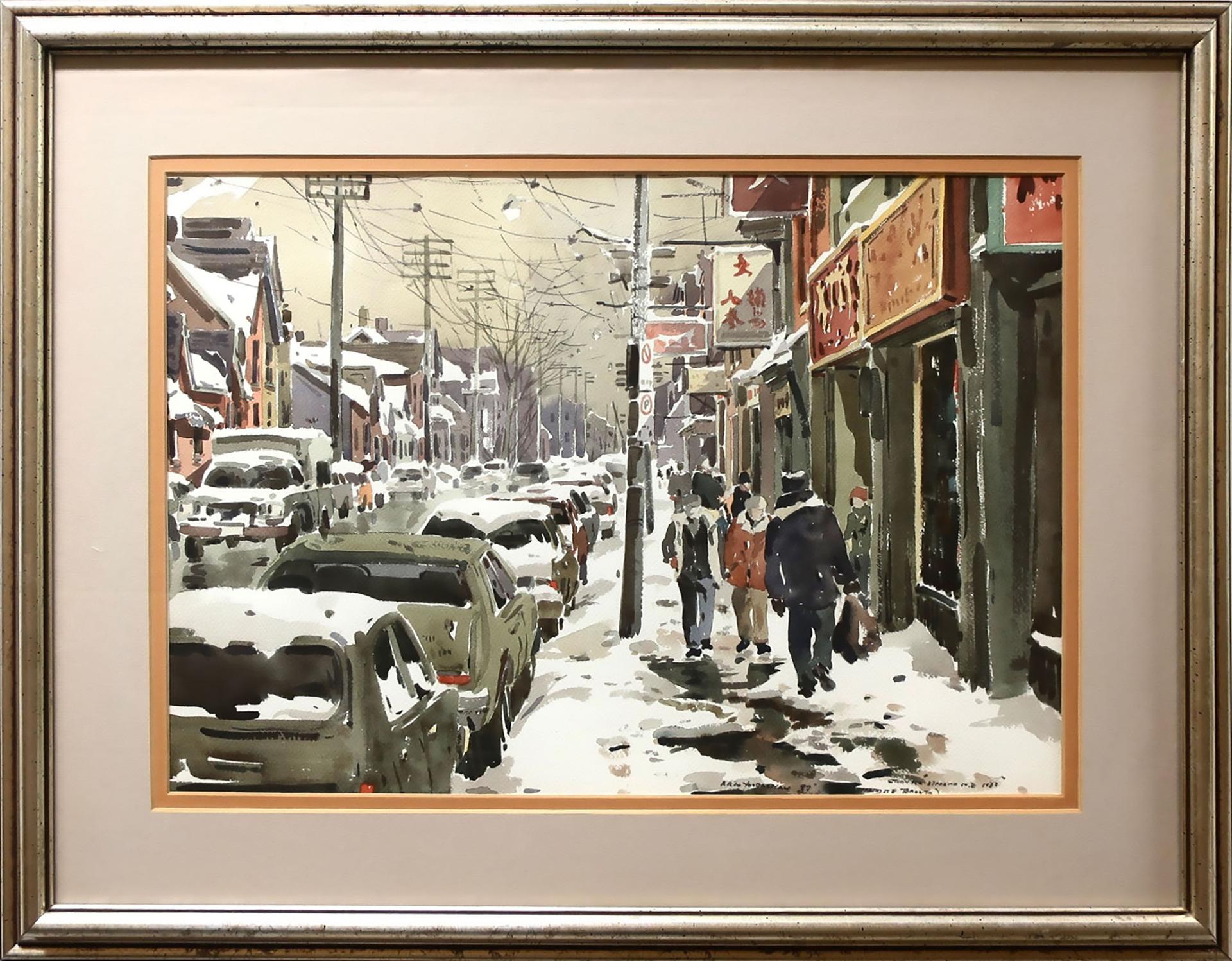 Arto Yuzbasiyan (1948) - Gerrard St. E., Toronto (Study For Gerrard St. E, 1987)