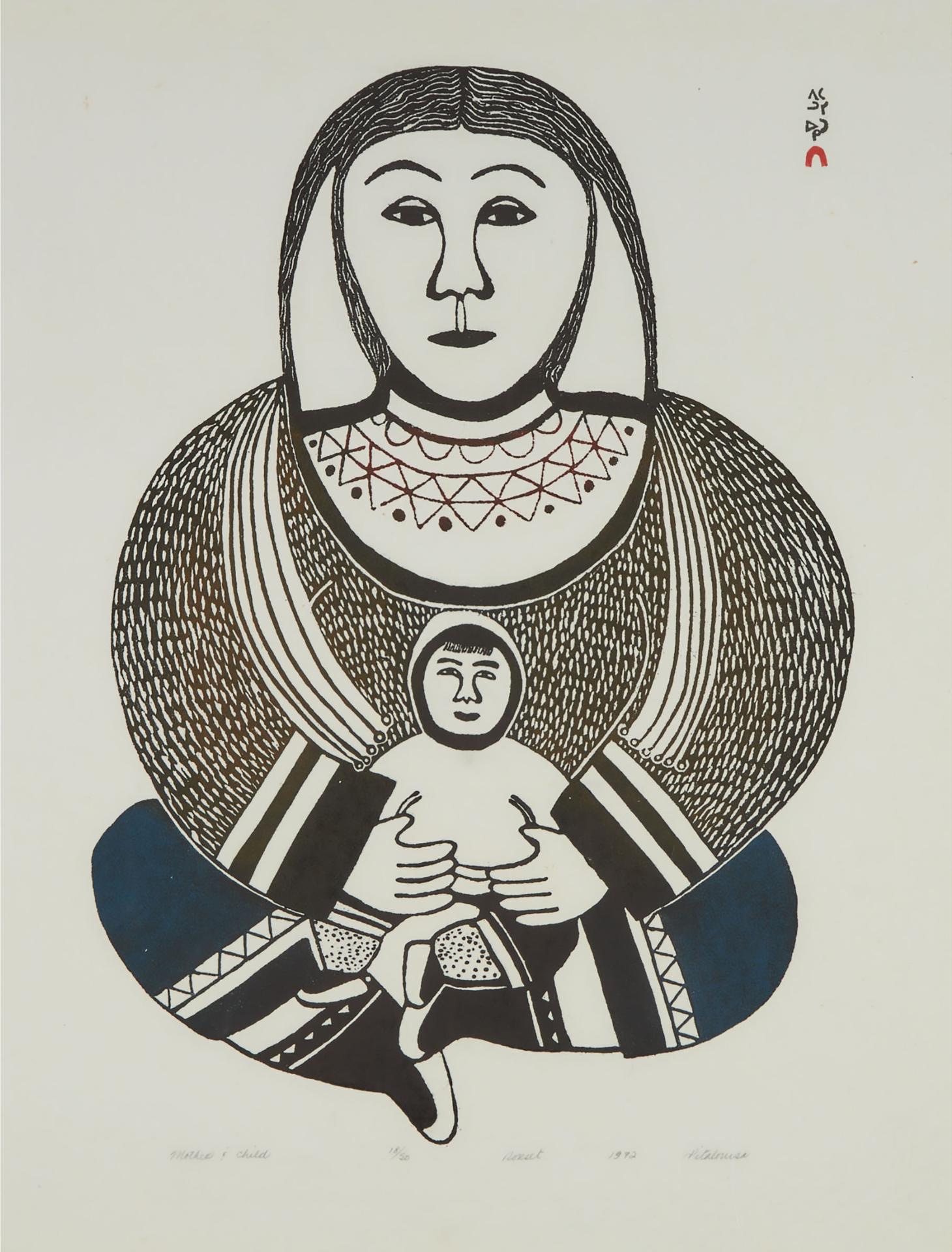 Pitaloosie Saila (1942-2021) - Mother And Child, 1972