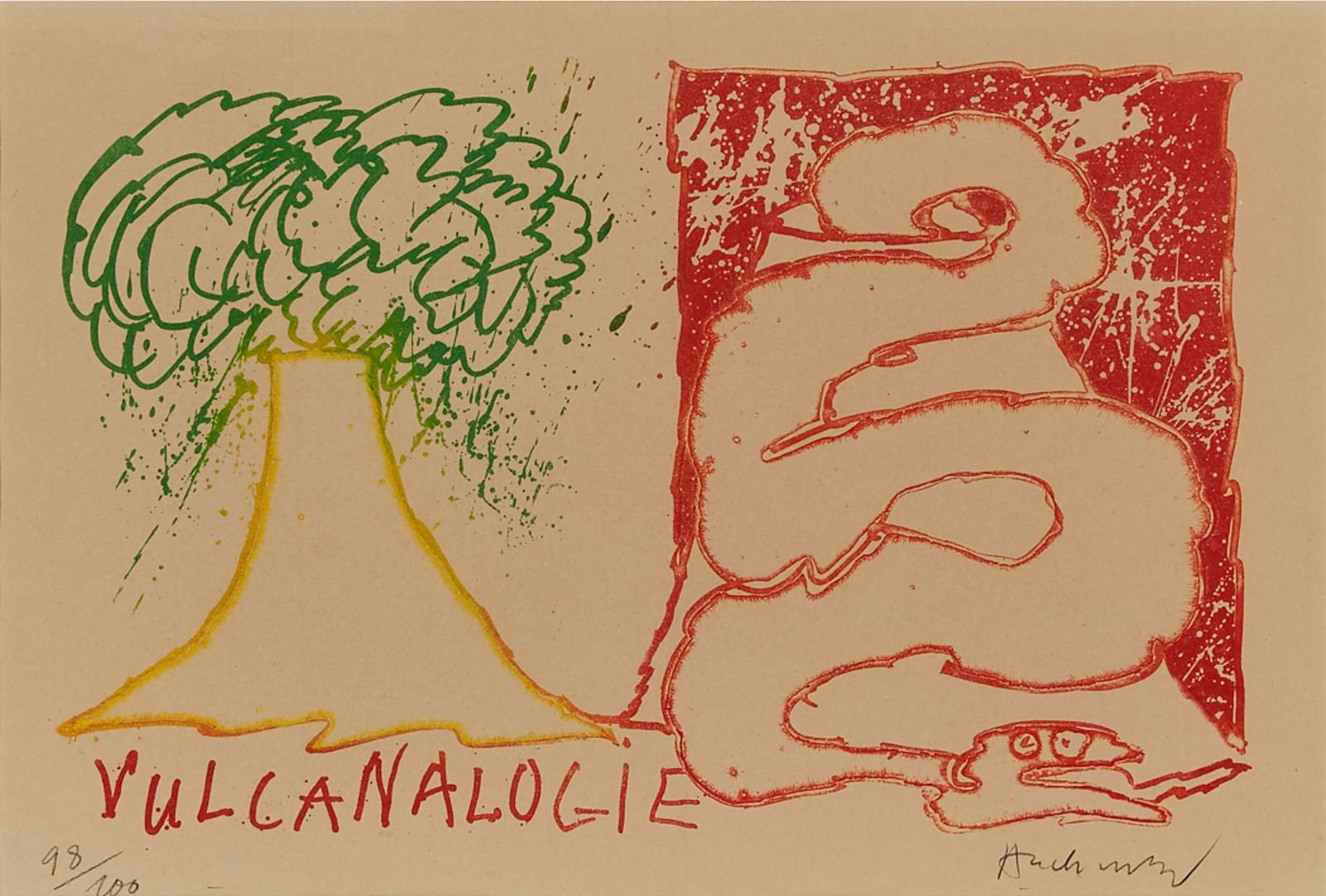 Pierre Alechinsky (1927) - Vulcanalogie (Volcanologie), 1970