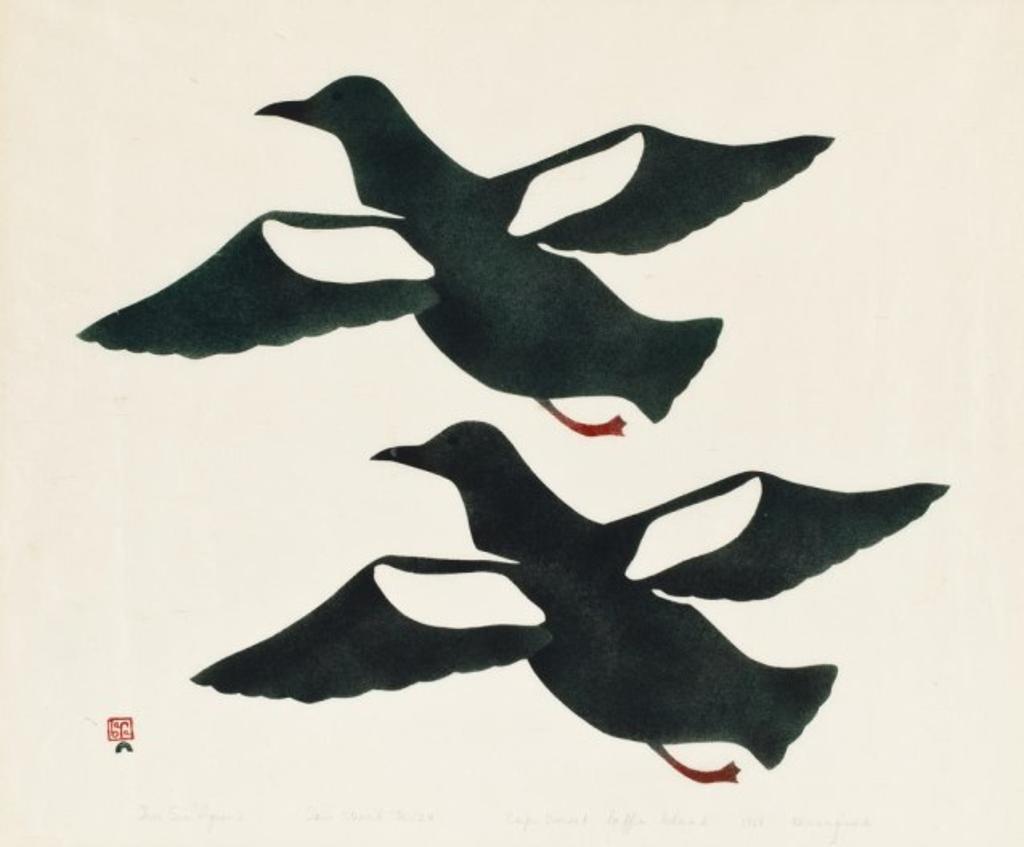 Kananginak Pootoogook (1935-2010) - Two Sea Pigeons