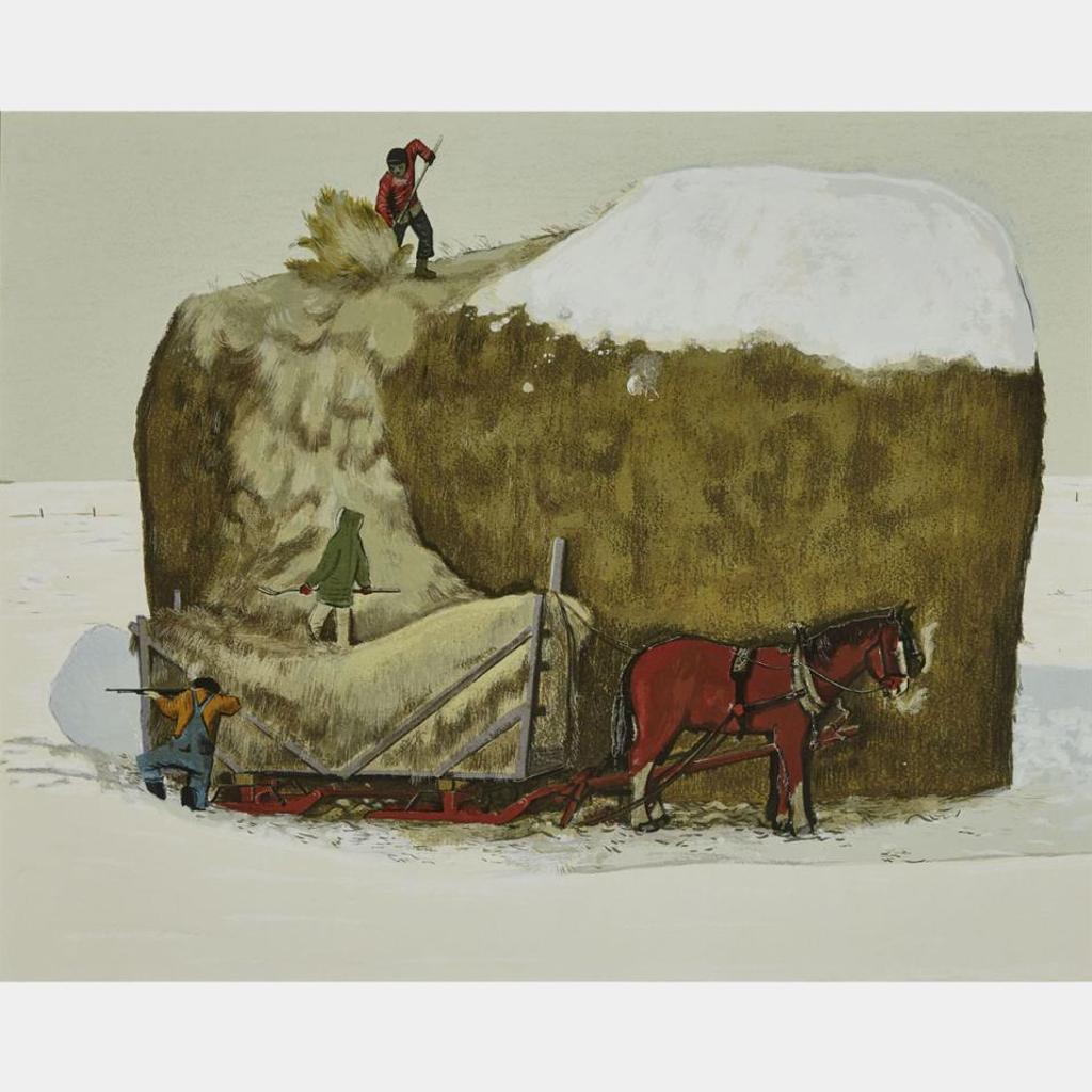 William Kurelek (1927-1977) - Loading The Hay