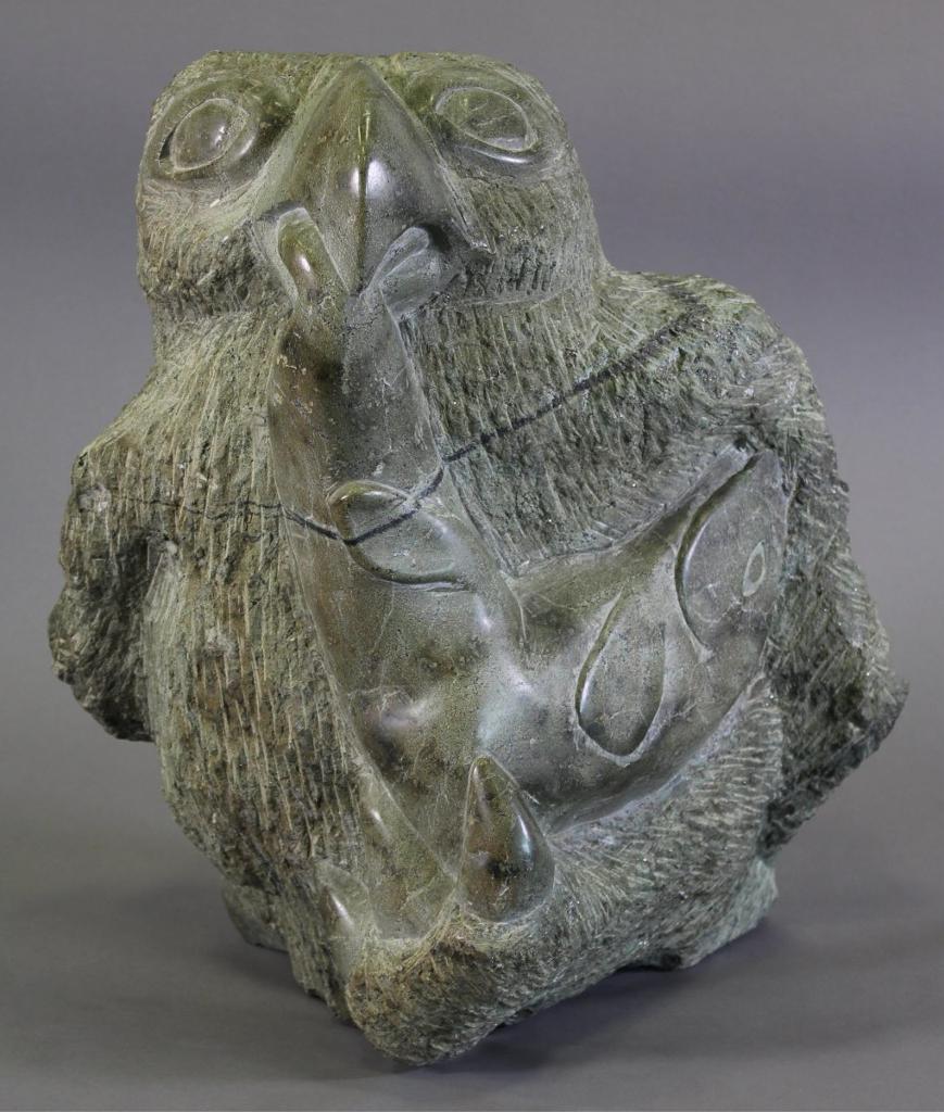 Aqjangajuk (Axangayu) Shaa (1937-2019) - Eagle With Fish