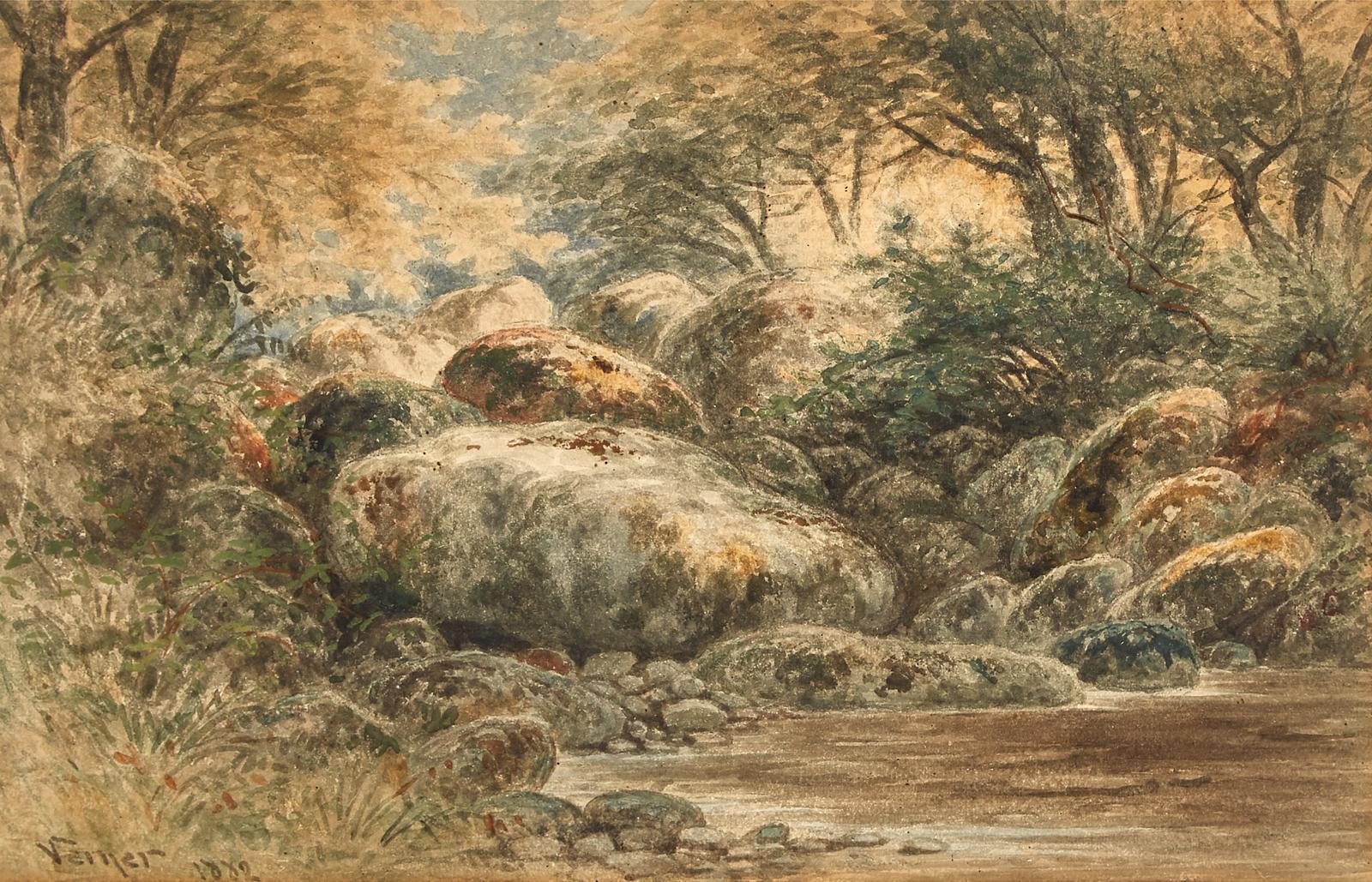 Frederick Arthur Verner (1836-1928) - Landscape With Rocky Shoreline, 1882