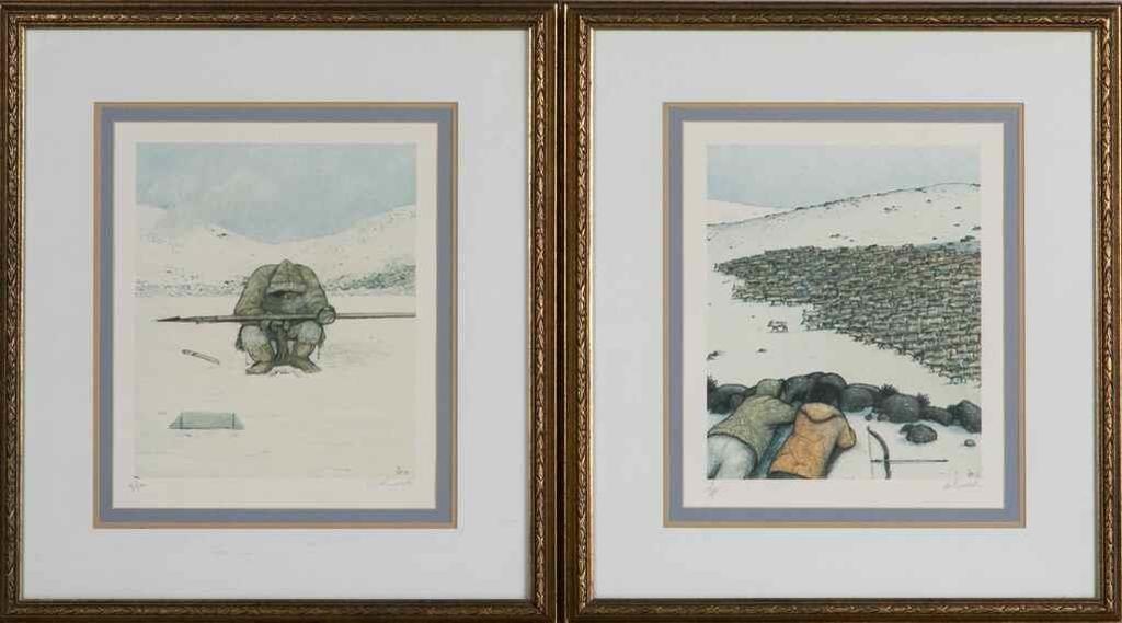 William Kurelek (1927-1977) - Two photolithographs from the Last of the Arctic