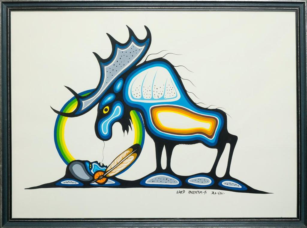 Lloyd Kakepetum (1958) - Untitled - Moose