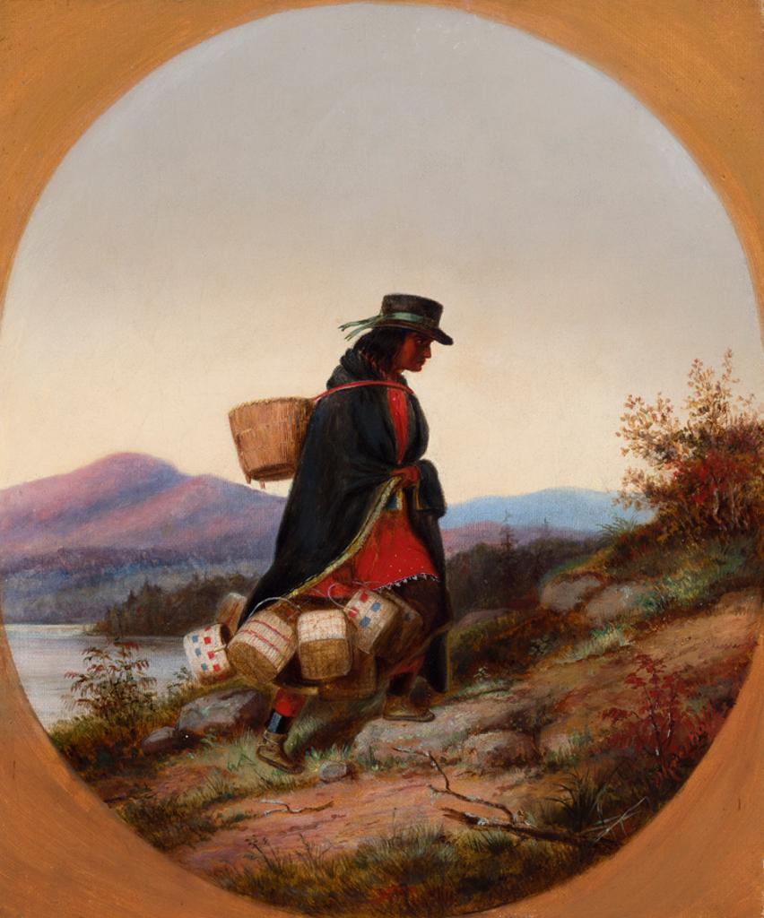 Cornelius David Krieghoff (1815-1872) - Indian Basket Seller