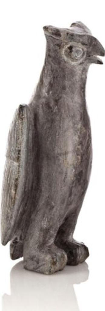 Joe Talirunili (1893-1976) - Puvirnituq, Standing Owl, ca. 1965, Grey stone