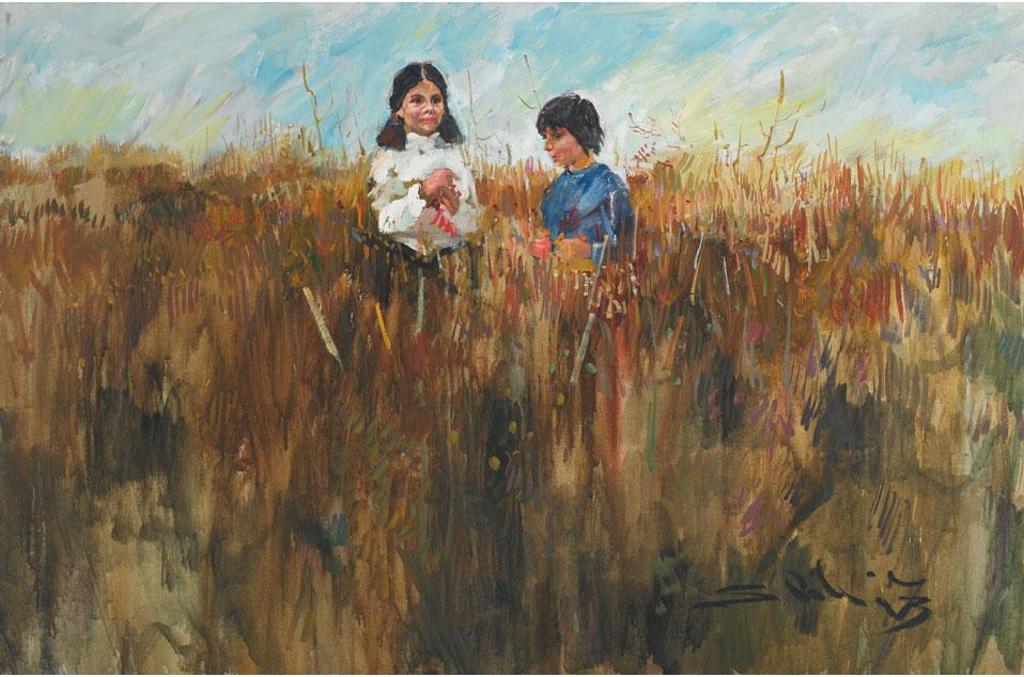Arthur Shilling (1941-1986) - Children In A Field
