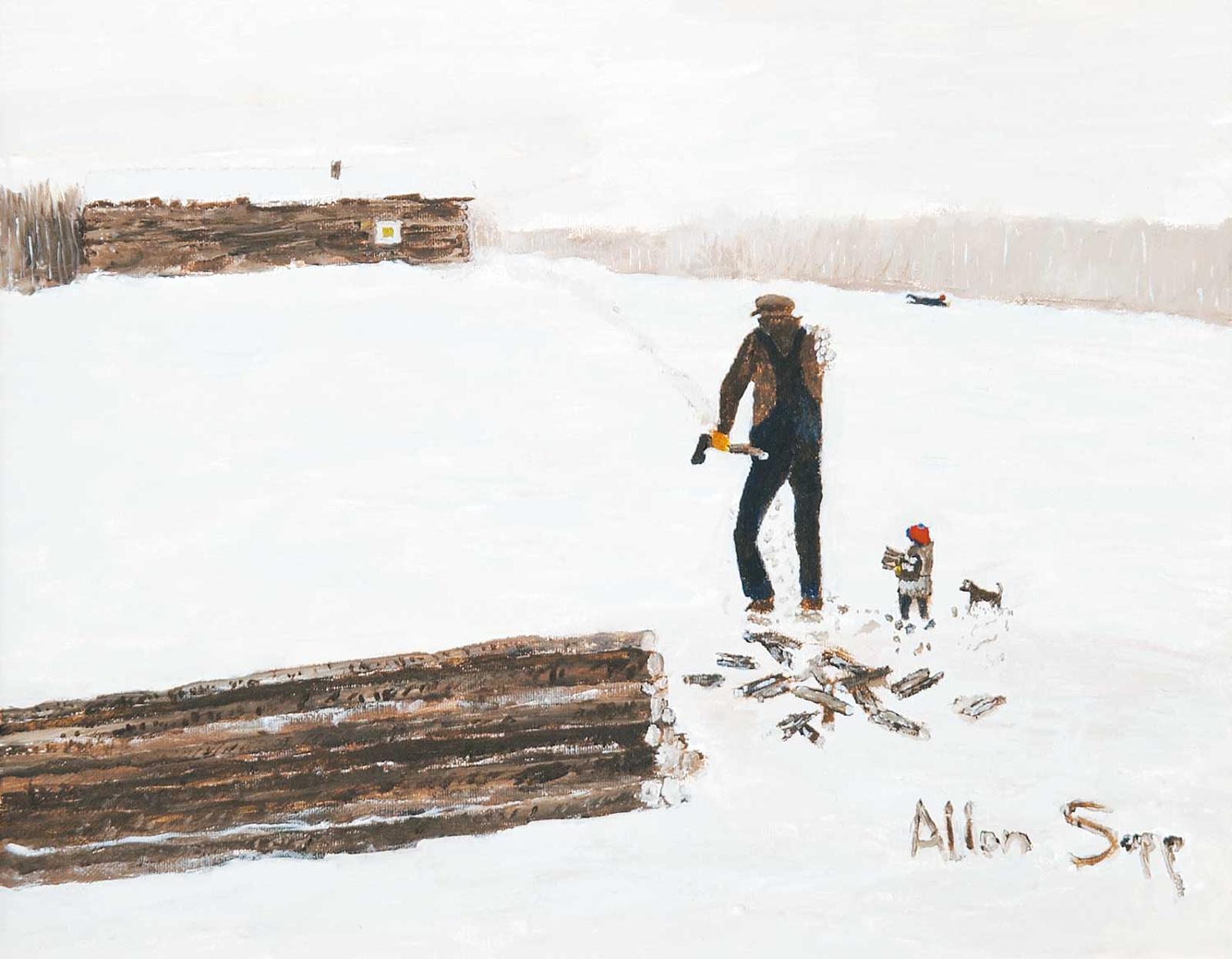 Allen Fredrick Sapp (1929-2015) - Untitled - Getting Wood with My Father