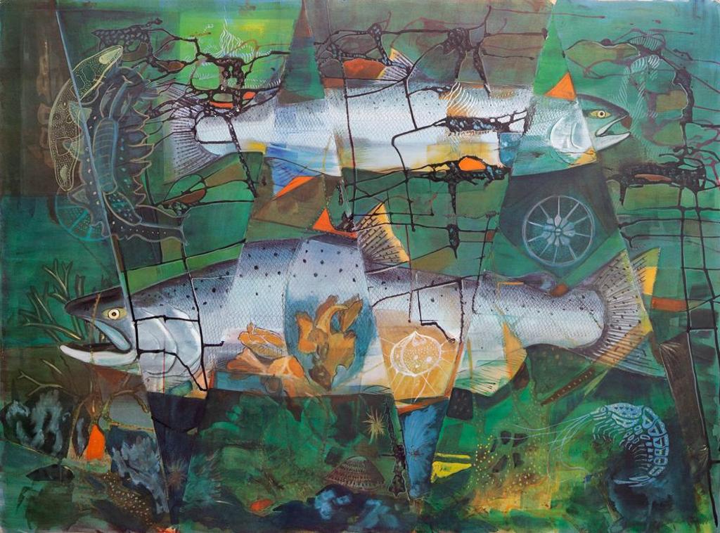 David Denbigh (1906-1978) - Untitled - Two Salmon