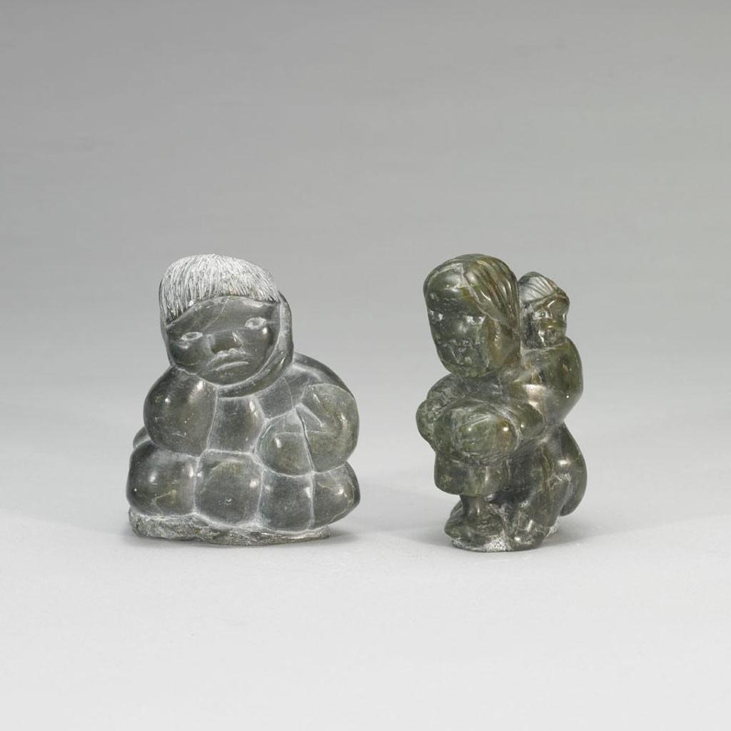 Johnny Inukpuk Jr. (1911-2007) - Inuk Man And Mother And Child