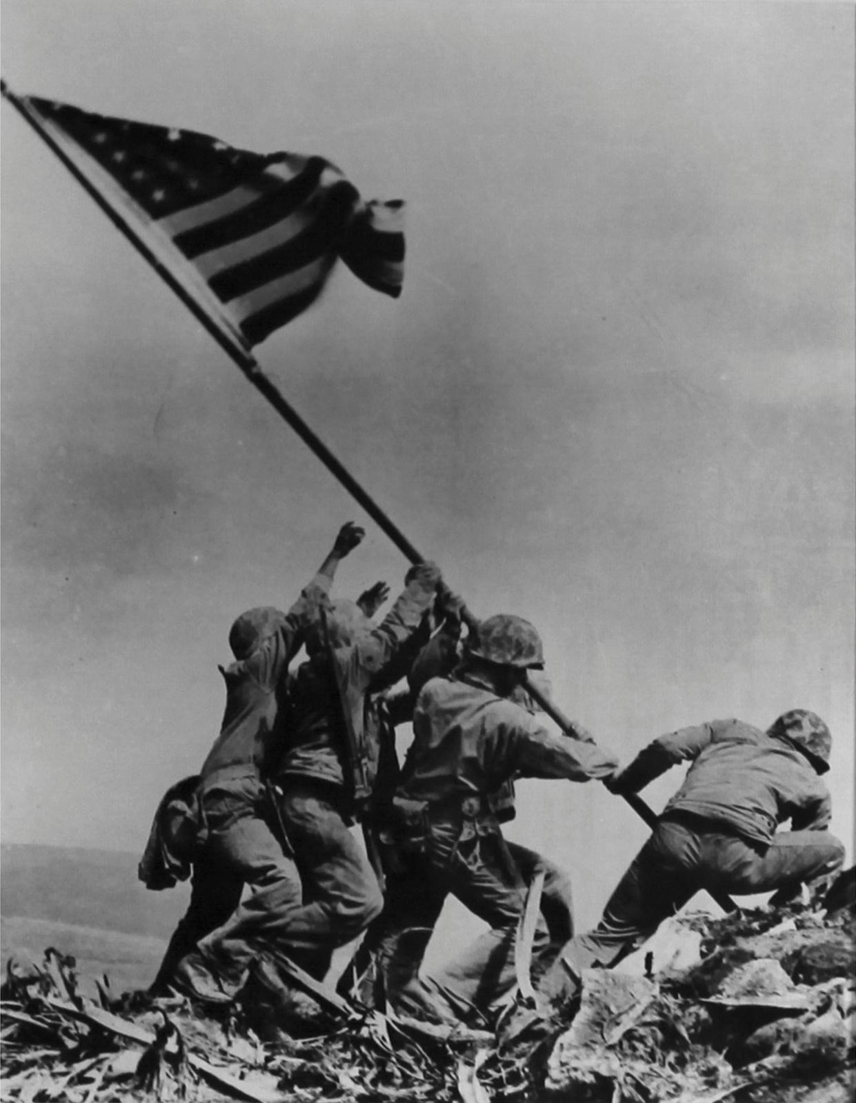 Joe Rosenthal (1921-2018) - Old Glory Goes Up On Mt. Suribachi, Iwo Jima, 1945