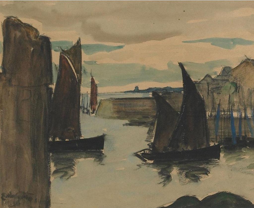 Edwin Headley Holgate (1892-1977) - Port In Brittany