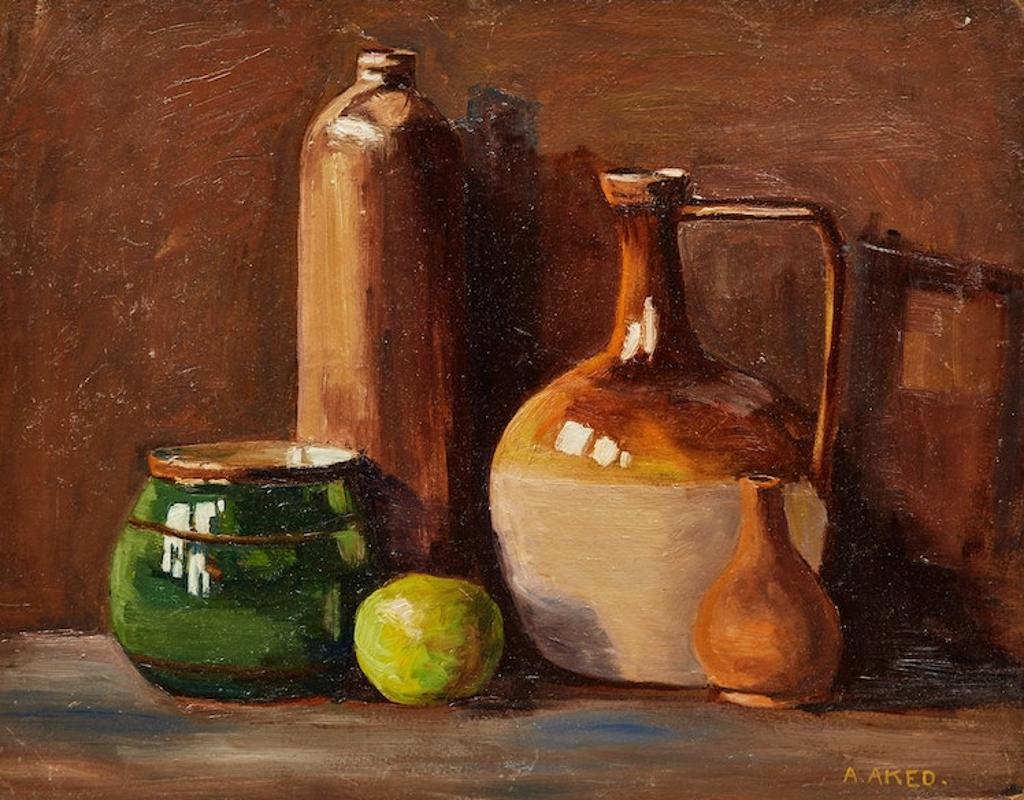 Aleen Elizabeth Aked (1907-2003) - Still Life with Jugs and Fruit; Still Life with Oranges and Orange Tree