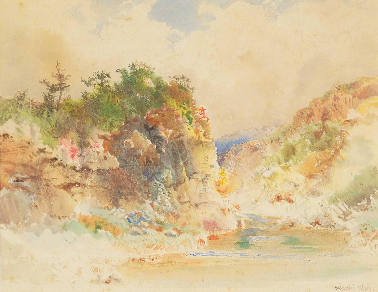 Otto Rheinhold Jacobi (1812-1901) - Untitled - River in the Canyon