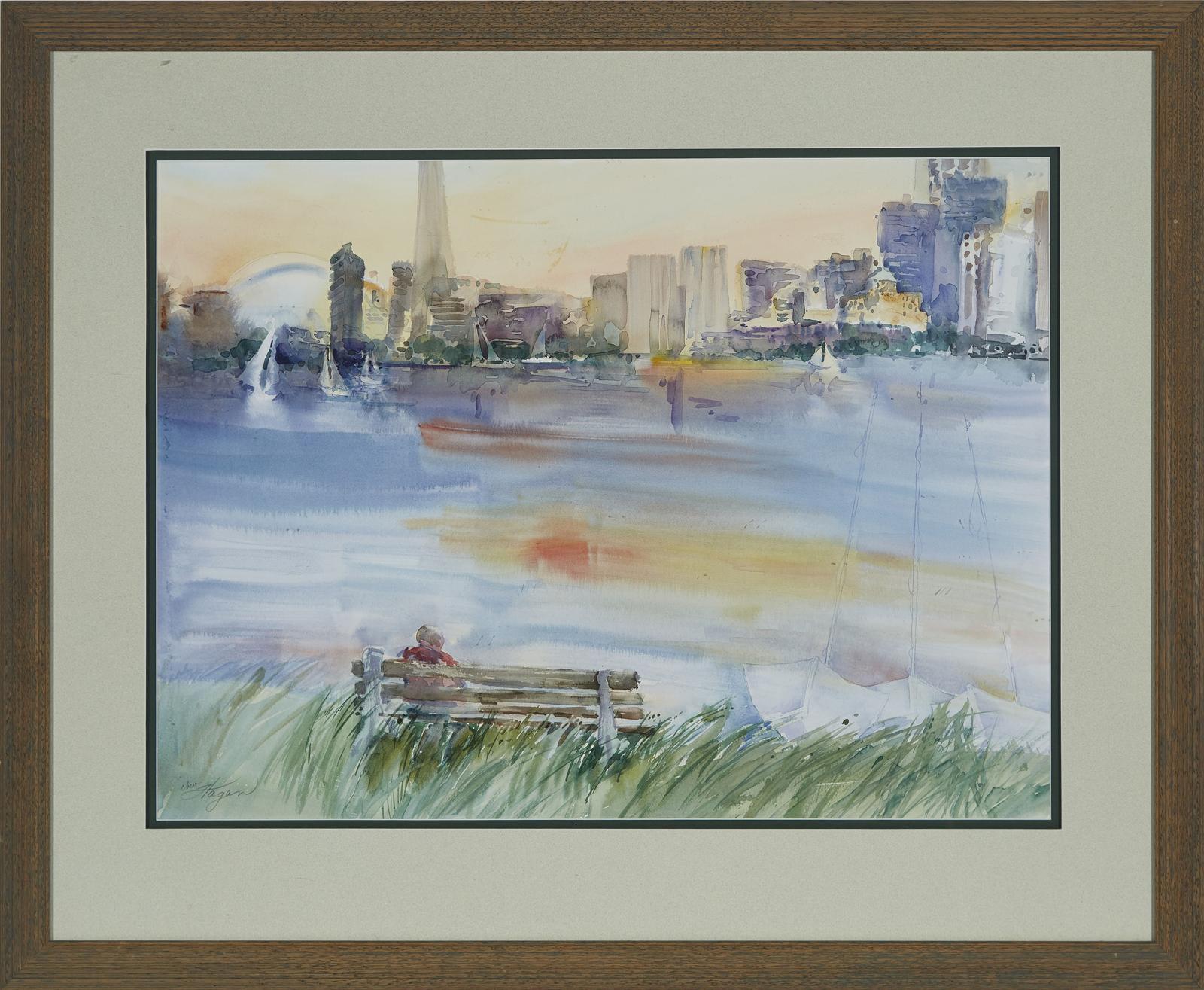 Bev Rodin formerly Hagan - Untitled (View Of Toronto From Island)